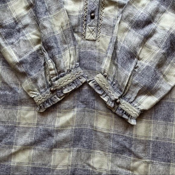 Caffe Marrakesh Jasper Plaid Popover Blouse - Picture 7 of 12